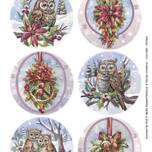 Uitdrukvel Scenery - Yvonne Creations - Aquarella - Christmas Miracle - Owl Round 10088