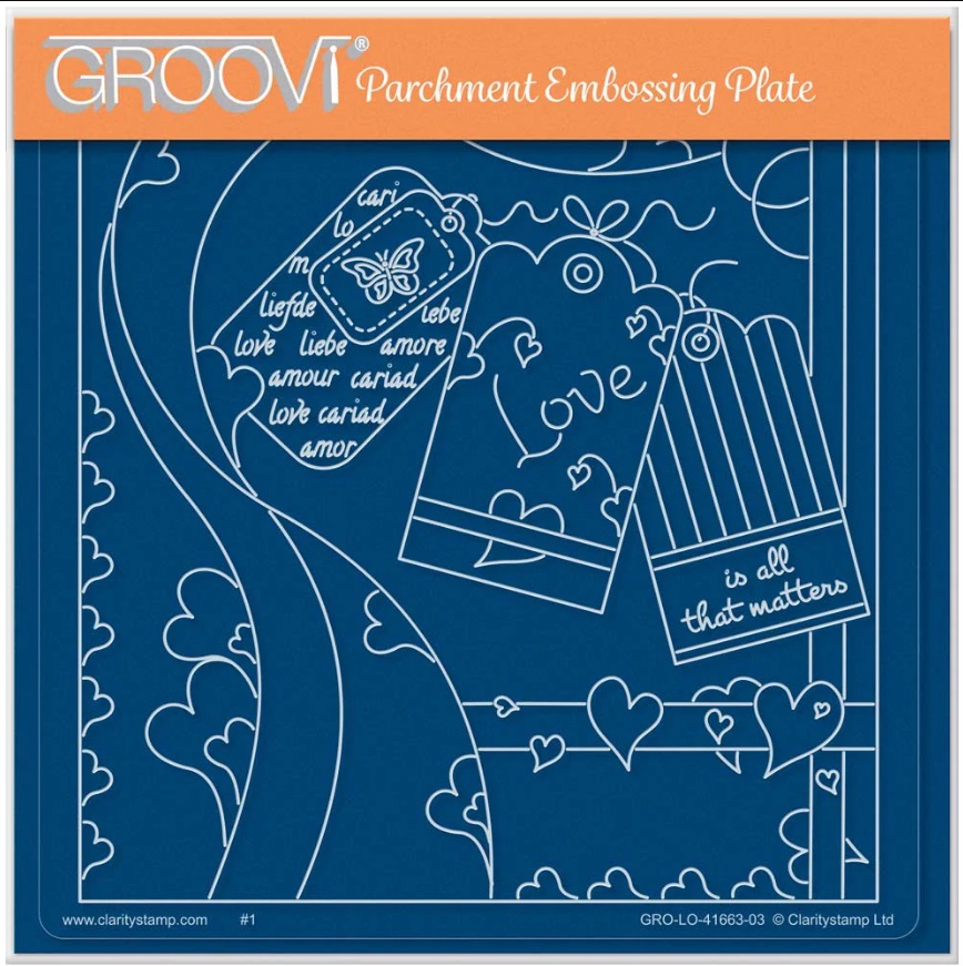 LINDA WILLIAMS' LOVE IS ALL THAT MATTERS - EASY LAYOUT A5 SQUARE GROOVI PLATE 41663