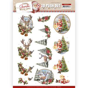 3D Push Out - Amy Design - From Santa with Love - Deer 10675