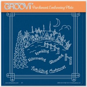 LINDA WILLIAMS' TWINKLING CHRISTMAS - A5 SQUARE GROOVI PLATE 41821