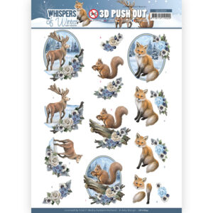 3D Push Out - Amy Design - Whispers of Winter - Forest Animals 10694