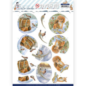 3D Push Out - Jeanine's Art - Winter Garden - Pheasant 10699