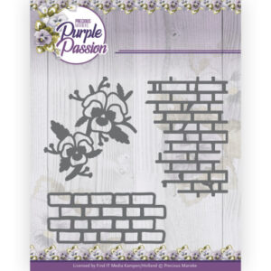 Dies - Precious Marieke - Purple Passion - Wall with Pansies 10246
