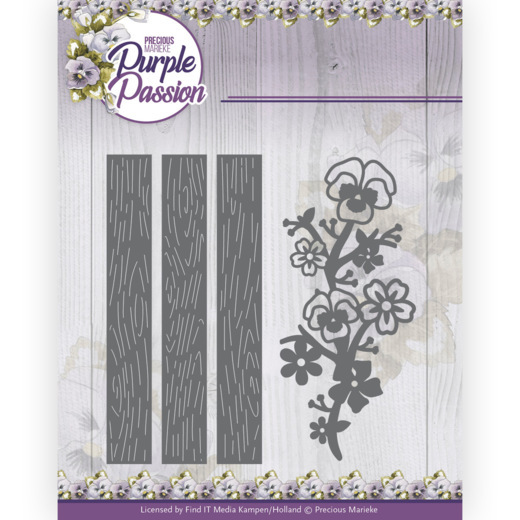 Dies - Precious Marieke - Purple Passion - Fence with Pansies 10245