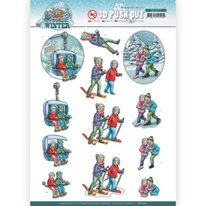 3D Push Out - Yvonne Creations - Funky Nanna – Nordic Winter - Wintersports 10702