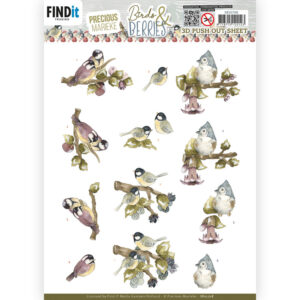 3D Push Out Sheet - Precious Marieke - Birds and Berries - Gooseberries 10708