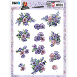 3D Push Out - Yvonne Creations - Very Purple - Blueberries 10723