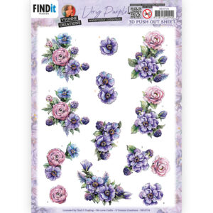 3D Push Out - Yvonne Creations - Very Purple - Blackberries 10724