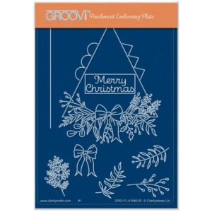 FLORAL DELIGHTS - WINTER - MERRY CHRISTMAS A6 GROOVI PLATE 41940