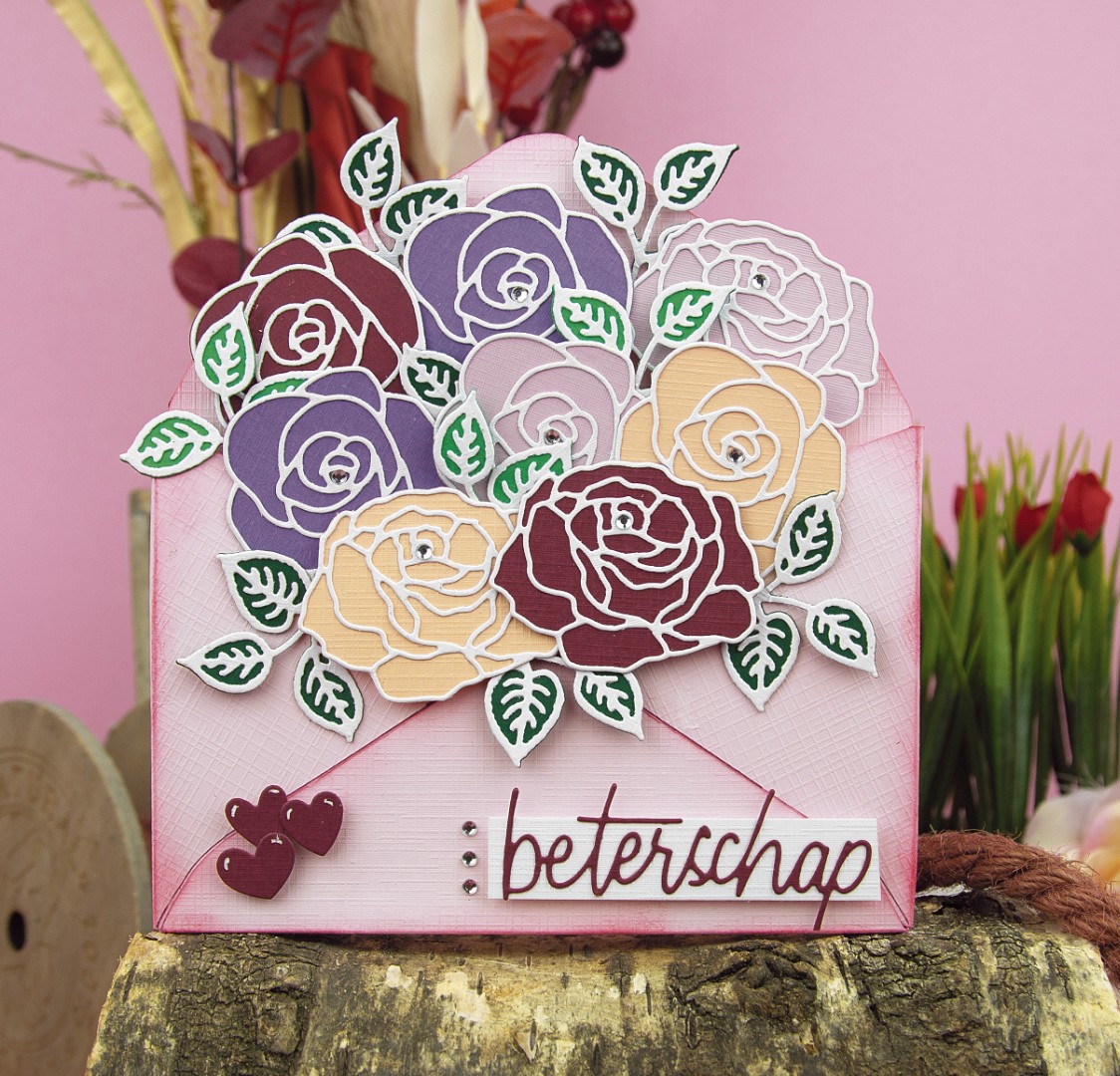 Dies - Amy Design - Roses Are Red - Buil-up Rose - Afbeelding 2