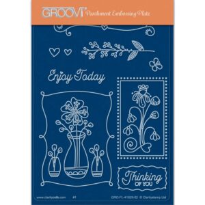 TINA'S ENJOY TODAY FLOWERS A6 GROOVI PLATE 41829