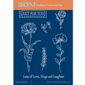 TINA'S JUST FOR YOU FLOWERS A6 GROOVI PLATE 41832