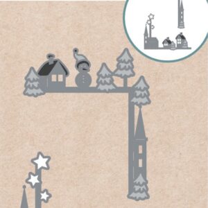 Card Deco Essentials - Cutting Dies - Christmas Villages Corner Frames