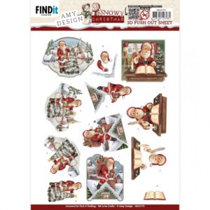 3D Push-Out - Amy Design - Snowy Christmas - Snowy Santa 10773