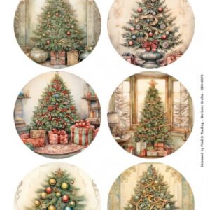 Scenery uitdrukvel - Card Deco Essentials - Christmas Tree Round 10178
