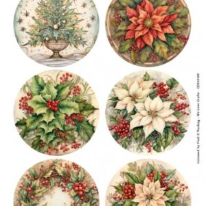 Scenery uitdrukvel - Card Deco Essentials - Holly Round 10180
