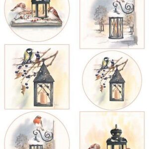 Marianne D Decoupage Mattie Mooiste - Winterlantaarns MB0212 A4, 6 images (09-23)