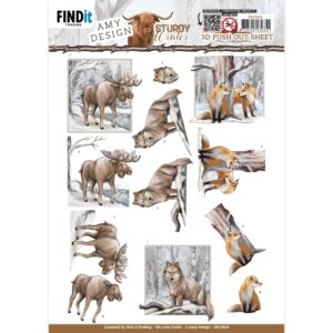 3D Push-Out - Amy Design - Sturdy Winter - Moose 10826