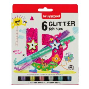 Kids Glitter viltstiften set 6