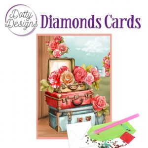 Doty Designs Diamond Cards - Roses and Suitcases DDD1178