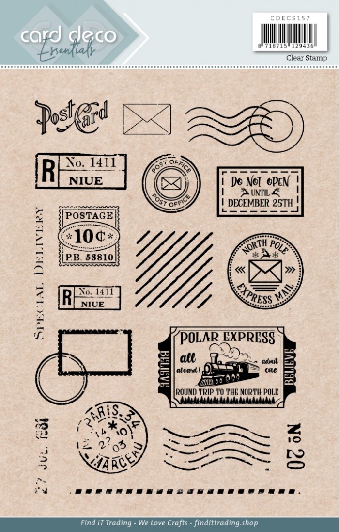 Card Deco Essentials - Clear Stamps - Post Card - A5