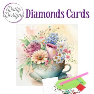 Dotty Designs Diamond Cards - Cup of Blooms 1