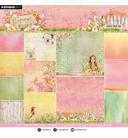 Studio Light Spring Meadow Background Paper Pad