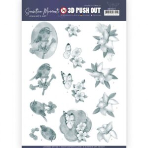 Grey Lily 3D Push Out Sensitive Moments by Jeanine's Art