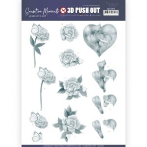Grey Calla Lily 3D Push Out Sensitive Moments by Jeanine's Art