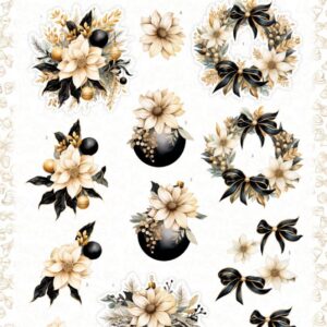 3D Pushout Sheet - Berries Beauties - Golden Whisper - Flowers