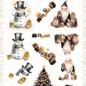 3D Pushout Sheet - Berries Beauties - Golden Whisper - Santa