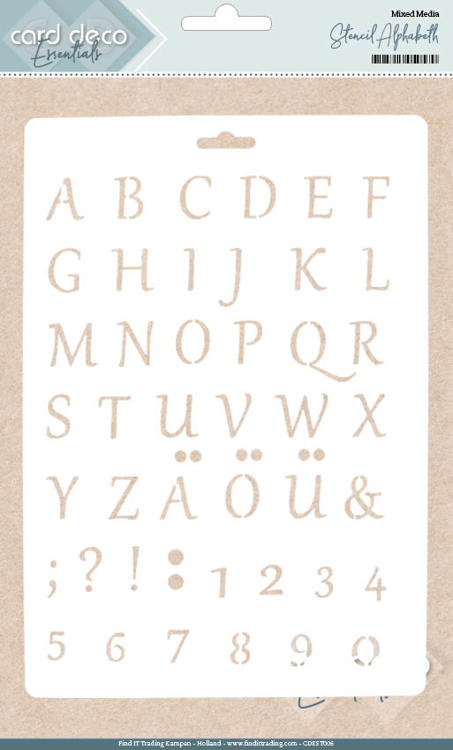 Card Deco Mask stencil Alphabet