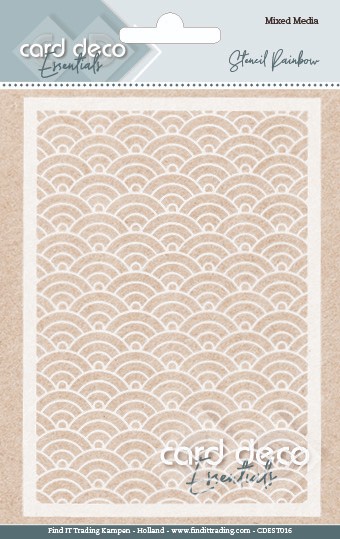 Card Deco Mask Stencil Rainbow
