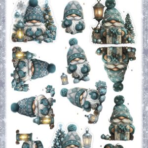 3D Pushout Sheet - Berries Beauties - Gnomie Holidays - Emerald