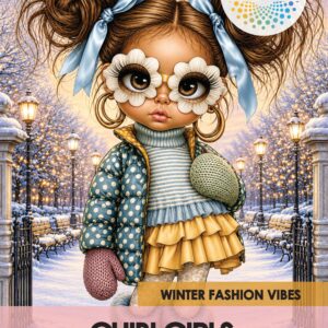 Kleurlab Kleurboek Chibi Girls Winter Fashion Vibes